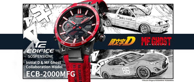 EDIFICE Three-Way Collaboration with  Both Initial D and MF GHOST Manga Series
